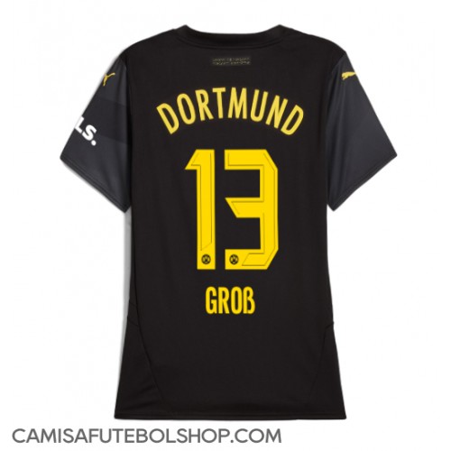 Camisa de time de futebol Borussia Dortmund Pascal Gross #13 Replicas 2º Equipamento Feminina 2024-25 Manga Curta